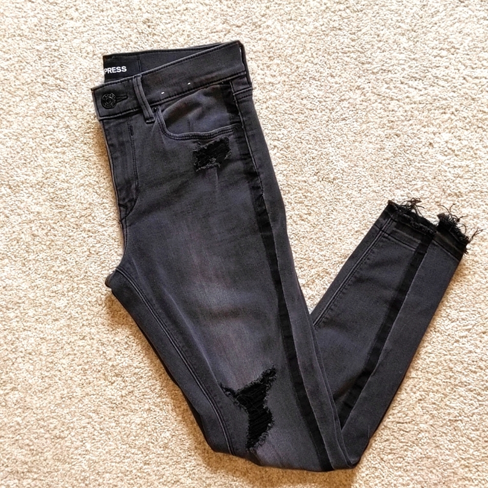 Express black washed jeans